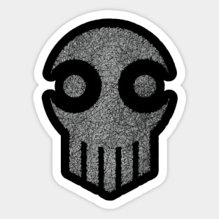 Skull White Sticker